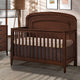 Natart Palo 5-in-1 Convertible Crib with Arched Decorative Molding