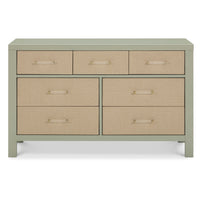 M24816FSPSEW,Namesake,Eloise 7-Drawer Assembled Dresser in French Sage and Performance Sand Eco-Weave
