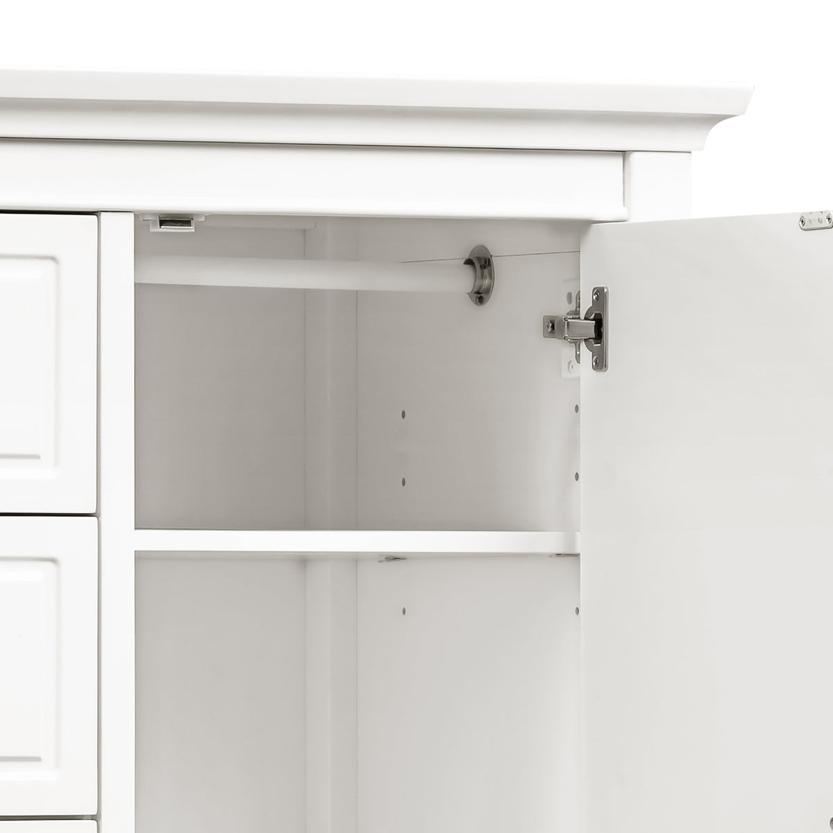 B19627RW,Monogram by Namesake,Mirabelle Chifforobe in Warm White