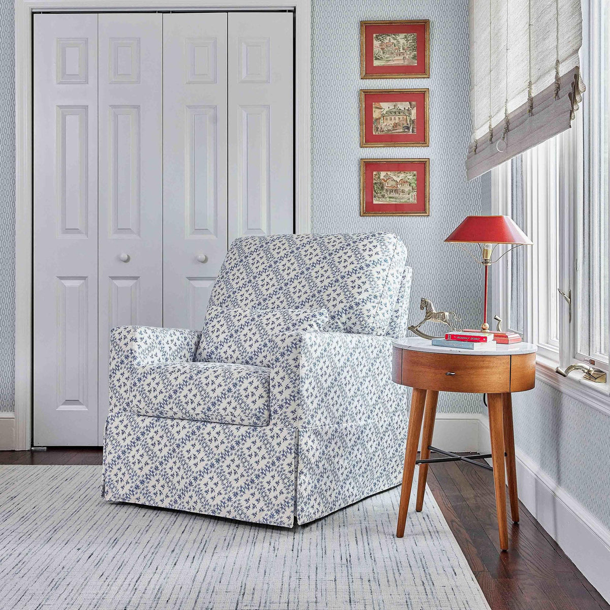 Sarah Flint x Namesake Crawford Swivel Glider in Eco-Performance Fabric | Water Repellent & Stain Resistant