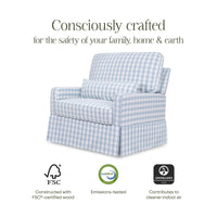 Namesake Crawford Pillowback Chair and a Half Comfort Swivel Glider