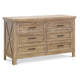 B14516DF,Monogram by Namesake,Emory Farmhouse 6-Drawer Dresser in Driftwood