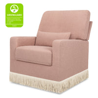 Namesake Crawford Pillowback Comfort Swivel Glider | Boucle with Tassel Fringe